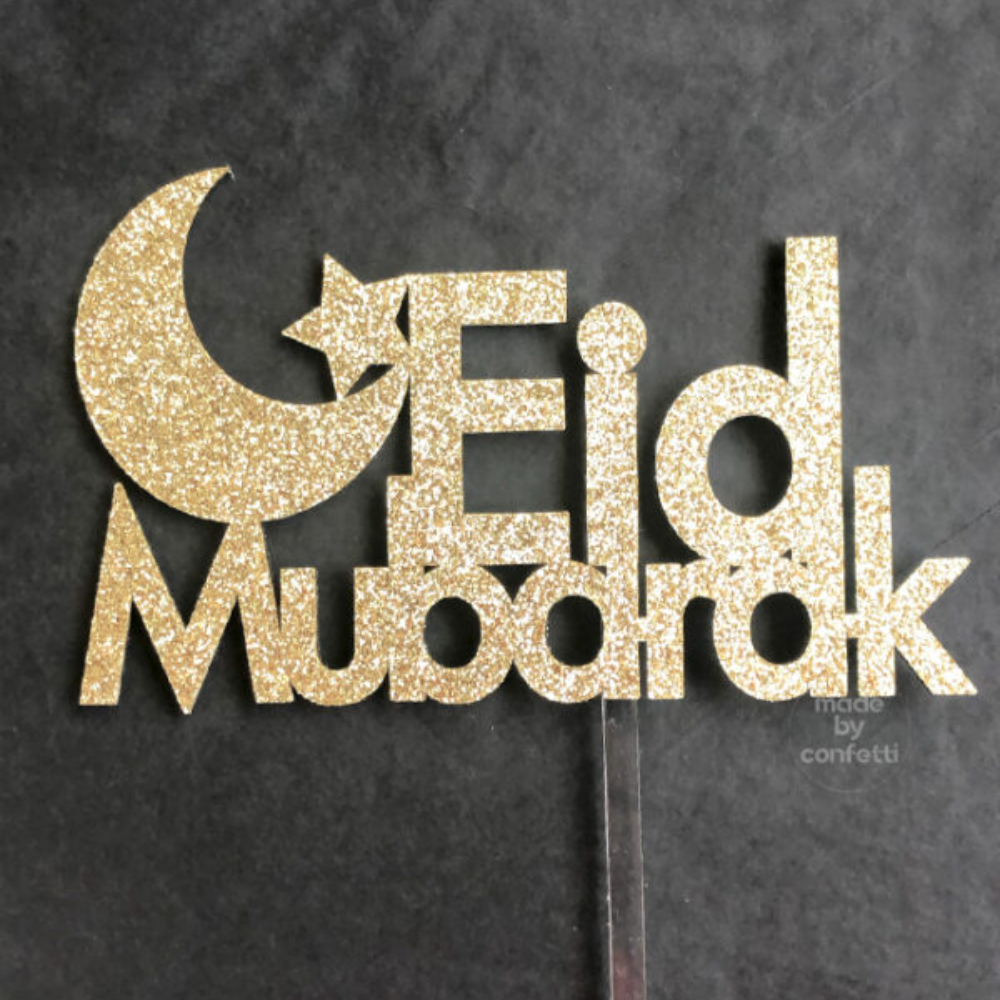 Eid Mubarak Cake Topper
