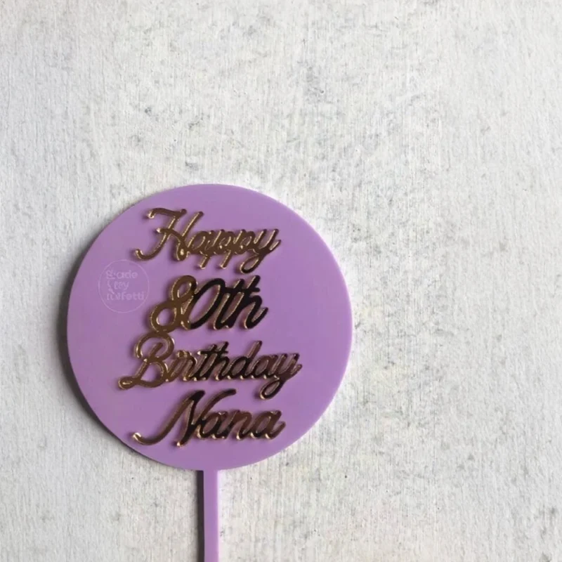Evergreen paddle cake topper