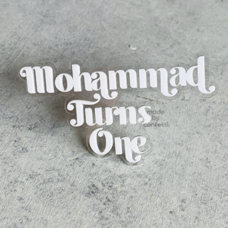Long Message Cake Charm