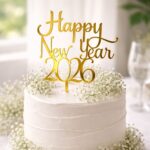 Happy New Year 2026 Cake Topper