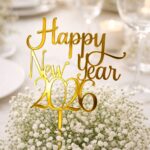 Happy New Year 2026 Cake Topper