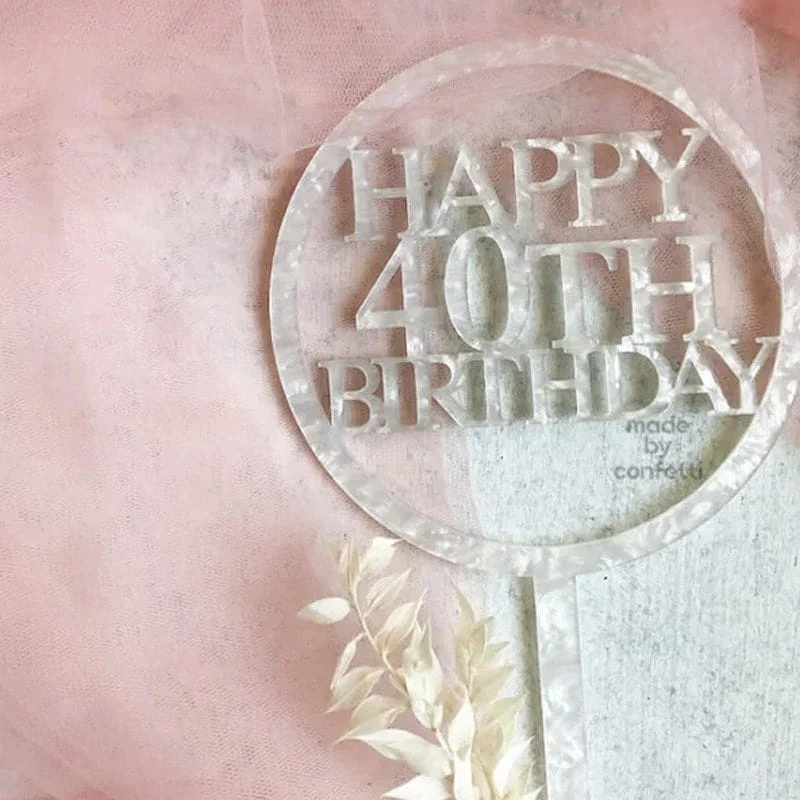 Magical 40th Birthday Cake Topper 1 Magical 40th Birthday Cake Topper