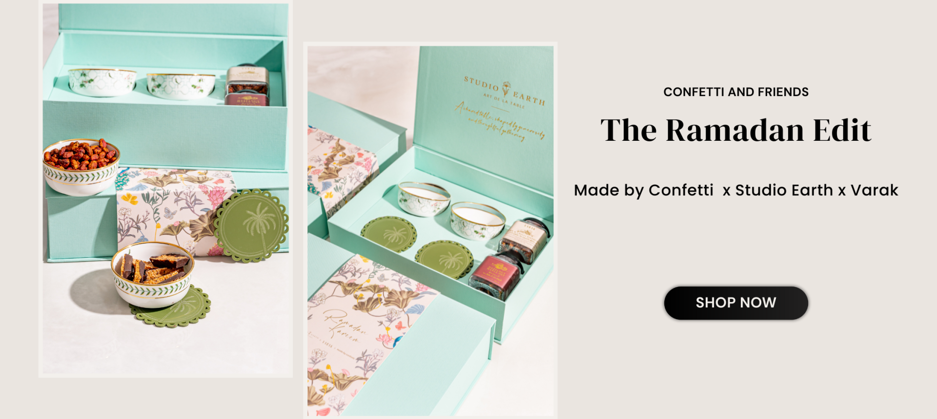 Confetti Ramadan Gift Box Banner Desktop